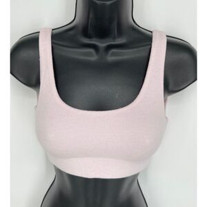 DONNI. Sweater Bra Top NEW Sz XS Pixie Pink Scoop Neck Stretch Super Soft